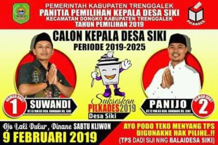 Pilkades Desa Siki Di ikuti oleh Dua Orang